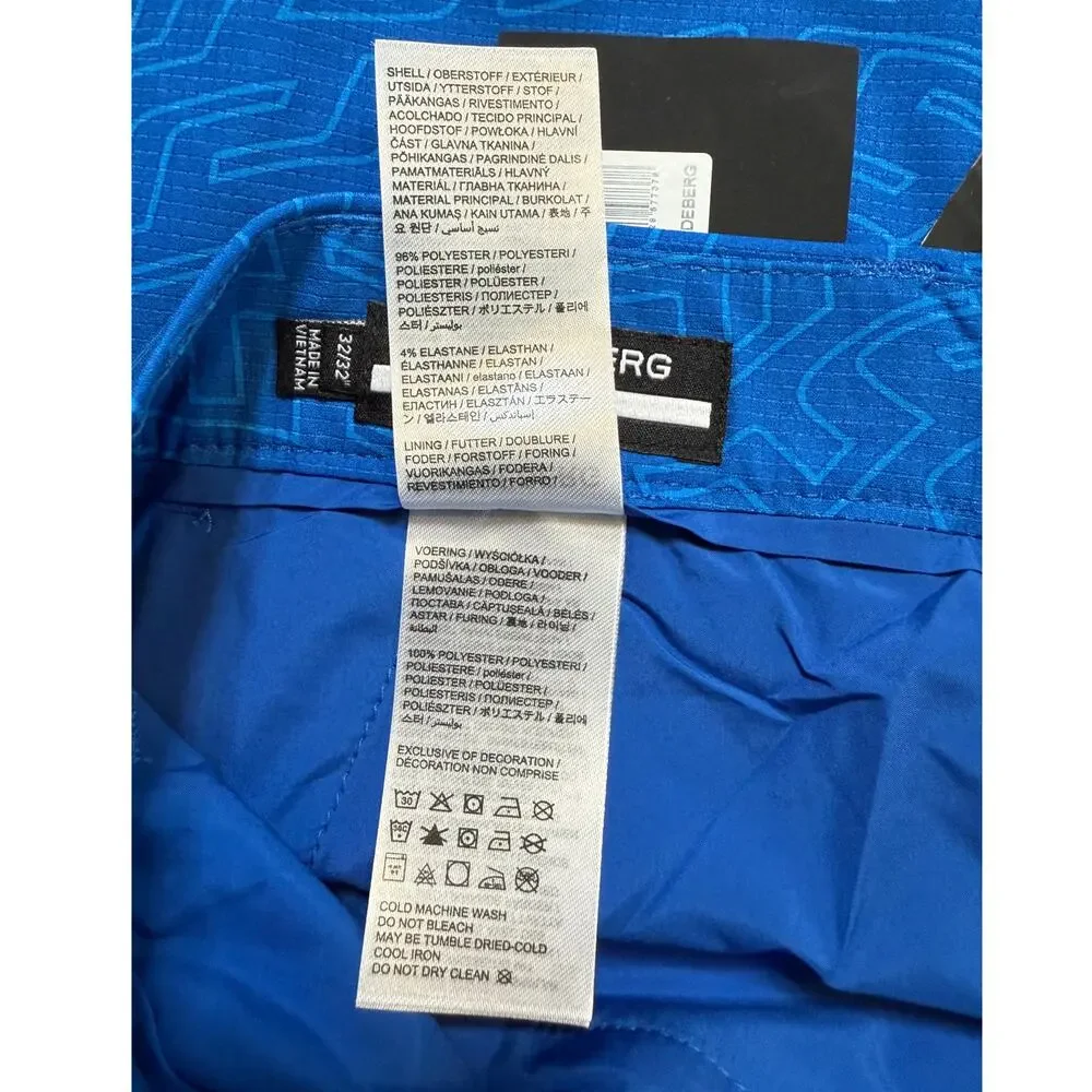 J.Lindeberg Tim Pant | Lapis Bridge Swirl | 32x32 | NWT | Golf Trousers